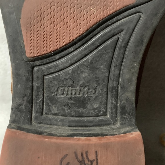 OluKai Walino Shoes Mens Size 10 Brown Leather Oxford Dress Rubber Sole 10257 - Picture 14 of 15